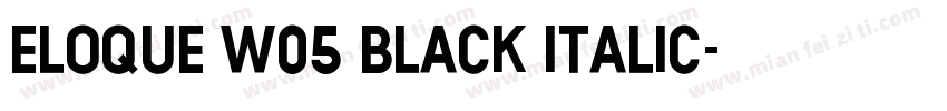 Eloque W05 Black Italic字体转换